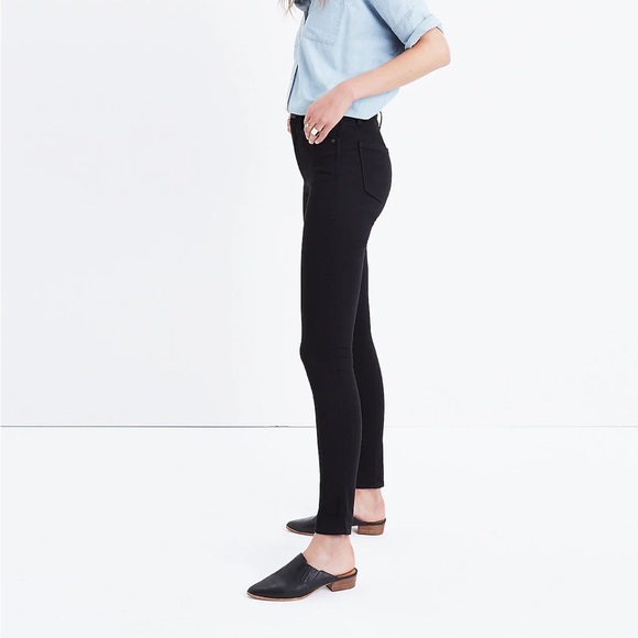 Madewell 9” high rise skinny ankle Pete black denim jeans 30S - Picture 6 of 7